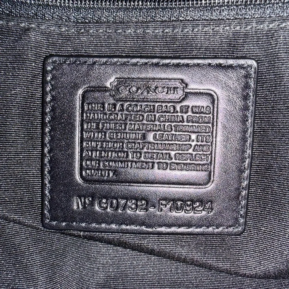 Coach Soho Signature C Crescent Hobo Handbag Shoulder Bag Purse Black